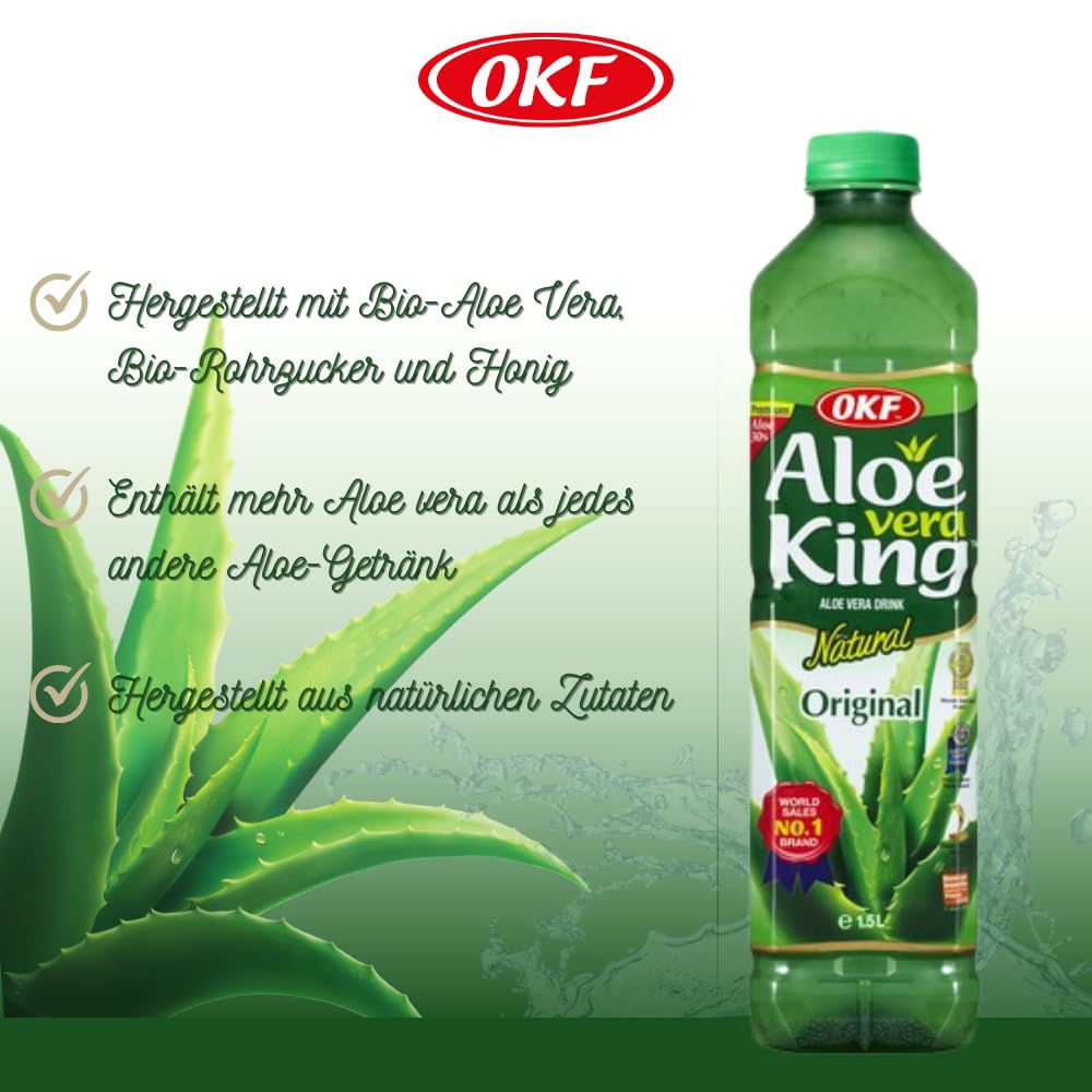 OKF - Aloe Vera Getrnk Original - Multipack (12 X 1,5 LTR) : Amazon.de:  Lebensmittel & Getrnke