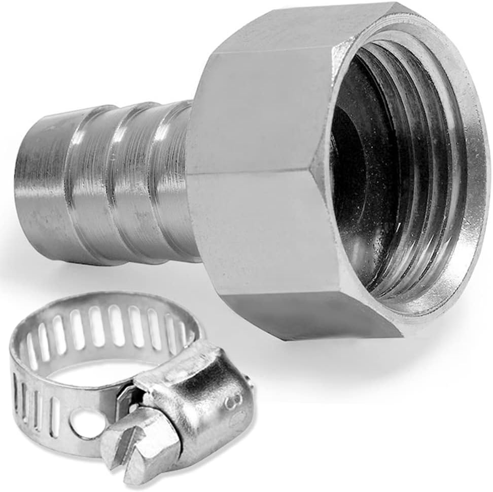 Beduan Stainless Steel Garden Hose Swivel Fitting 1/2" Barb
