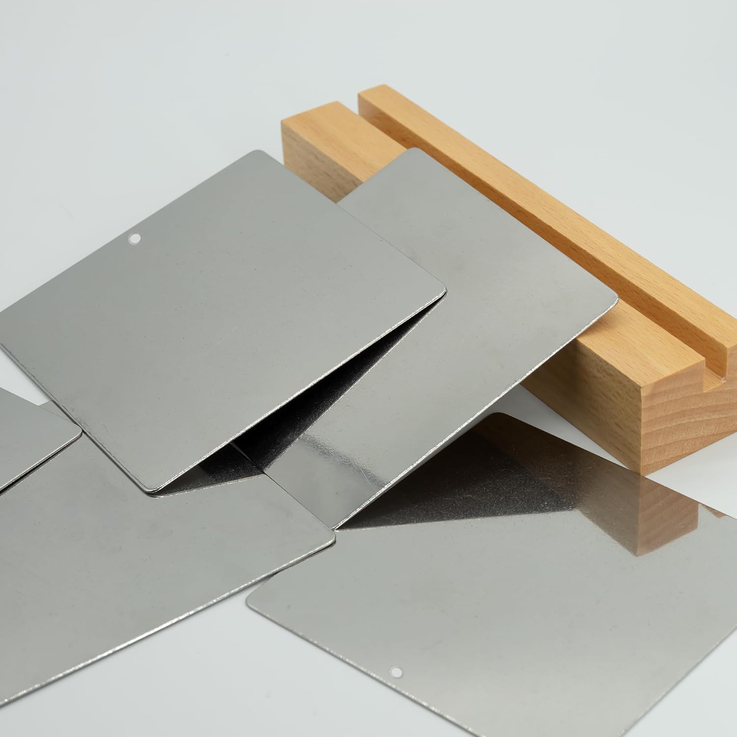 StayMax 304 Stainless Steel Stampin Blanks Metal Engraving Blank with Hole 4 * 4 Inch 5 Pack - Image 5