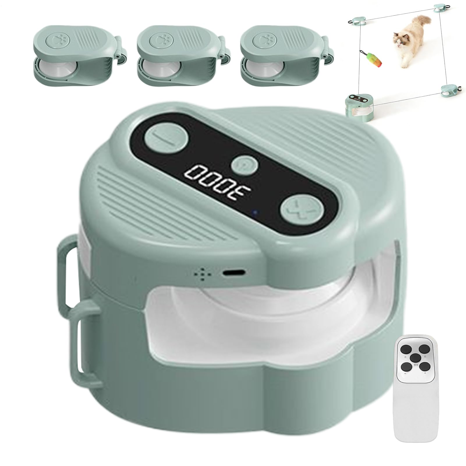 Juguete Interactivo para Gatos Ratón Automático con Actividades De Cinta De | Ejercitador Móvil Con Velocidad Ajustable Para Mascotas Para Rincón de Juego