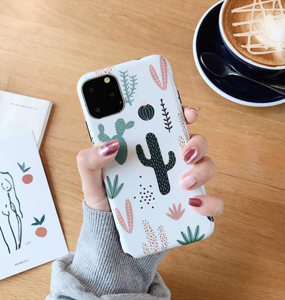 iPhone 11 Pro Case,iPhone 11 Pro Cactus Case Slim Fit Thin Protective Phone Case Cover for Women Girls Soft Silicone Rubber Flexible TPU Bumper Case Cover for Apple iPhone 11 Pro 6.5" 2019