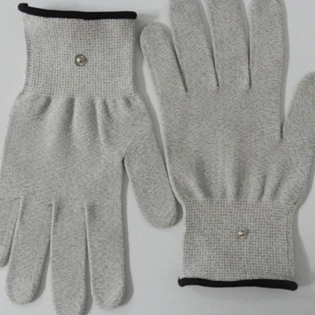 CareforYou Gants conducteurs électrodes EMS avec coussinets d'électrodes à pression Gants de massage