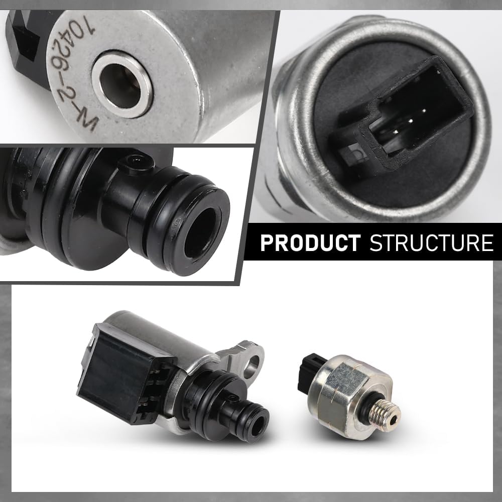 G-PLUS Transmission Valve Body Solenoid Sensor kits Compatible with Nissan Altima Rogue L4 2.5L (QR25DE Engine) 2009-2012, Fit Nissan Sentra 2007-2012, CVT JF011E RE0F10A
