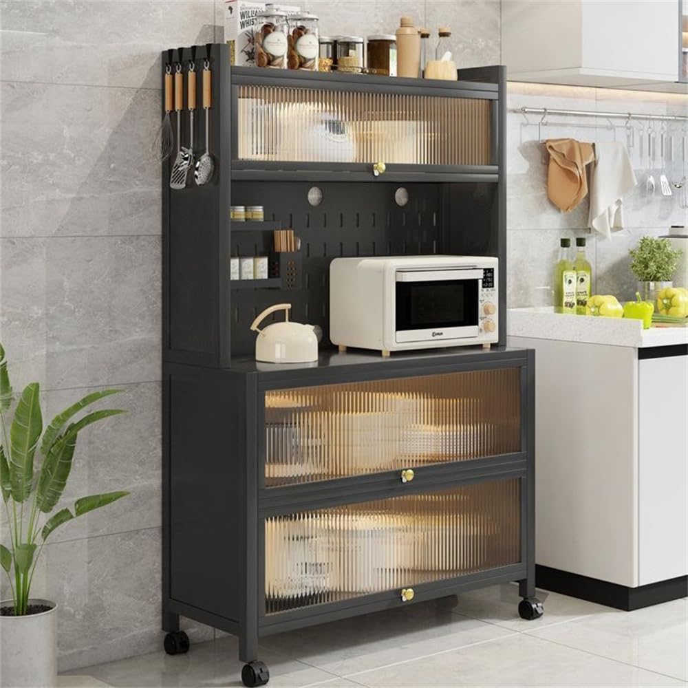 Amecke レンジ棚 カップボード 家電収納 家電ラック 食器だな キッチン  