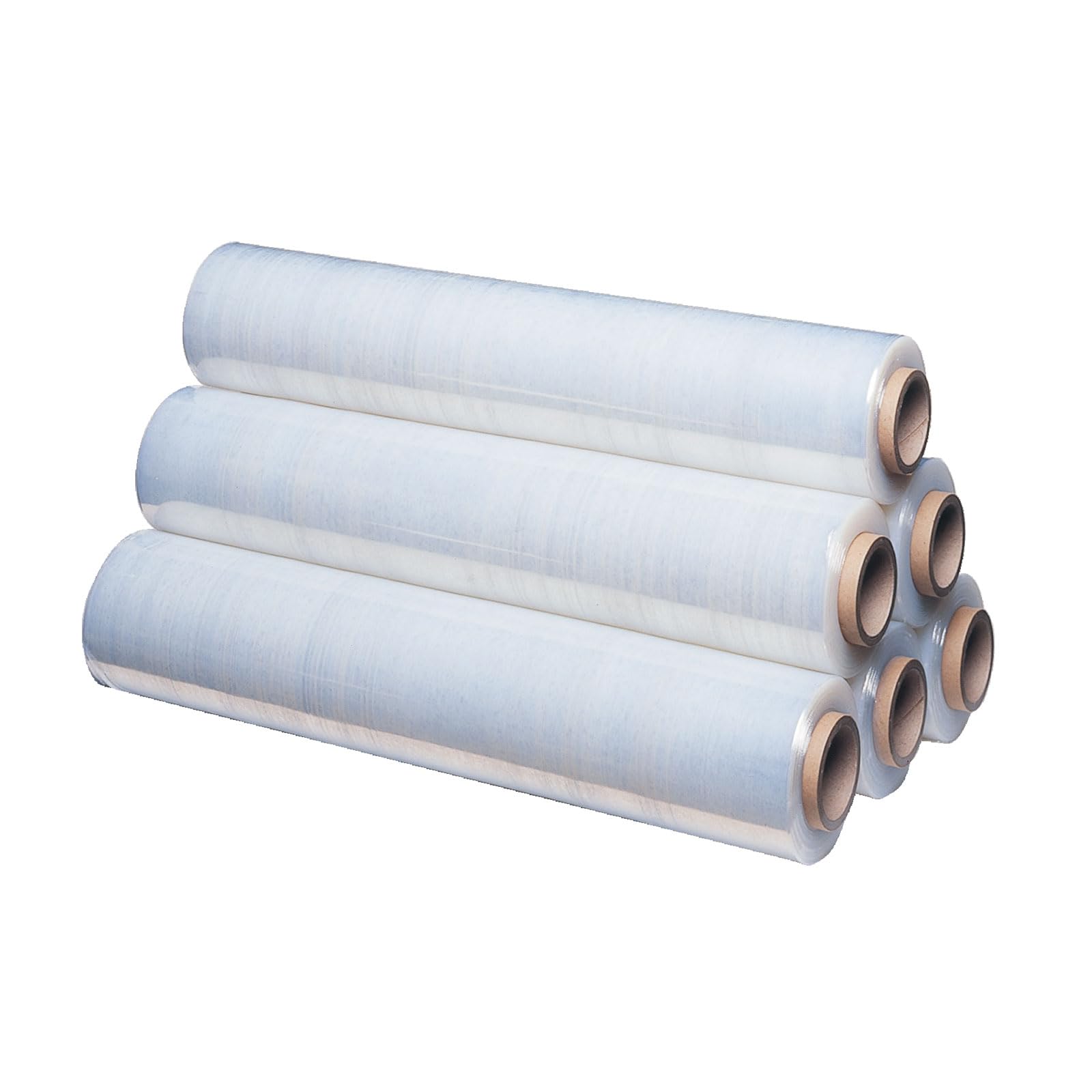 Imballaggi Point - Extensible manual transparente - 45 cm x 200 m - Grosor 17 my.Rollo de 1,7 kg - Película de LLDPE para embalajes, envíos y mudanzas - Soporta hasta 500 kg, juego de 6