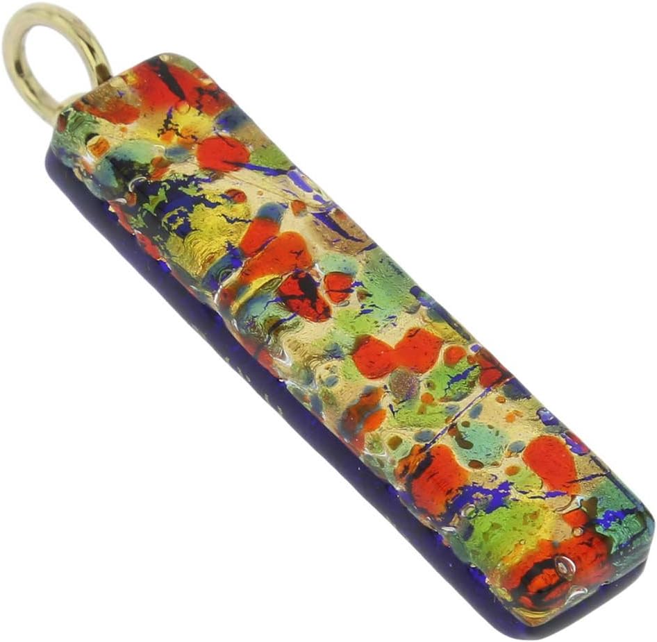 Glass Of Venice Murano Glass Venetian Reflections Stick Pendant - Golden Meadow