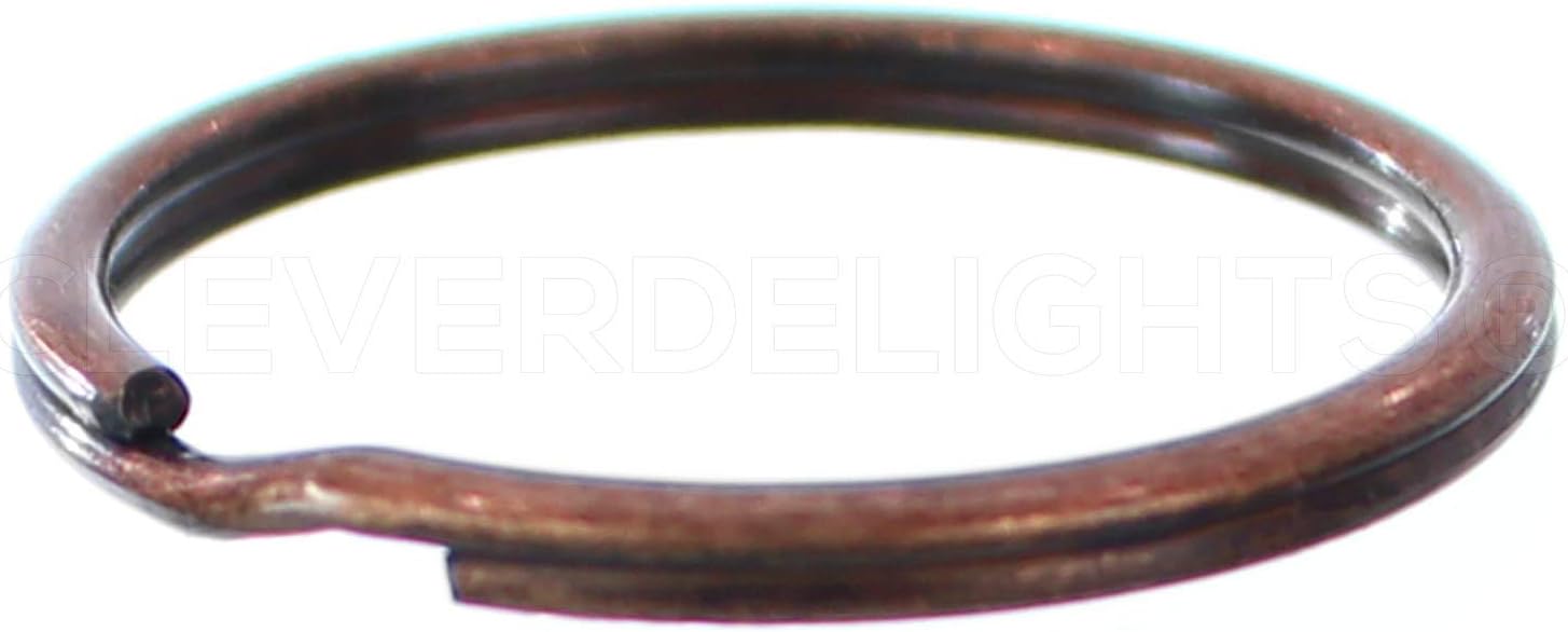 CleverDelights 1.5" Key Fob Hardware Set with Key Rings - 25 Sets - Antique Copper Color - 1 1/2 Inch Lanyards Key Chains