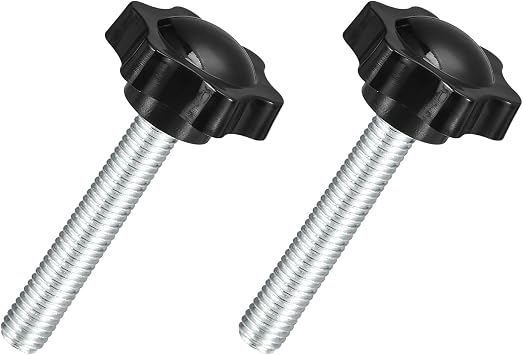 uxcell 2Pcs M10 x 55mm Star Knobs، مقبض تثبيت بلاستيكي سداسي الشكل، مقبض بديل لشد اليد لقاعدة المظلة، مقبض بديل