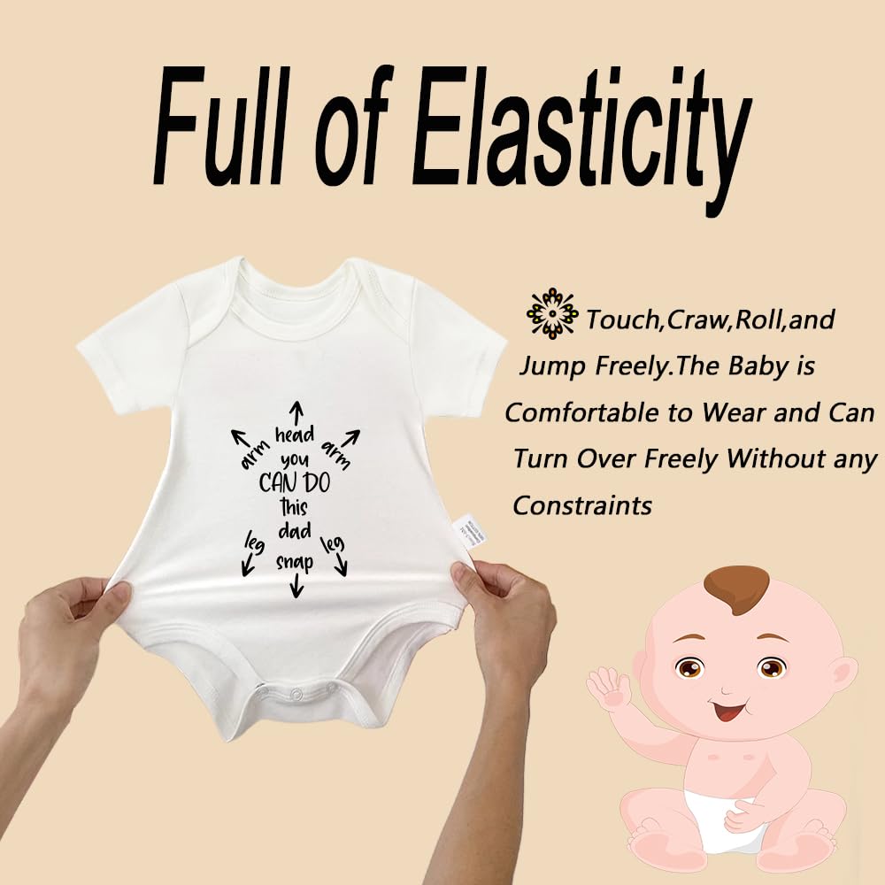 Body divertido con texto en inglés "You Can Do This Dad", ropa de bebé para bebés, regalos para recién nacidos, trajes de algodón de 0 a 24 meses
