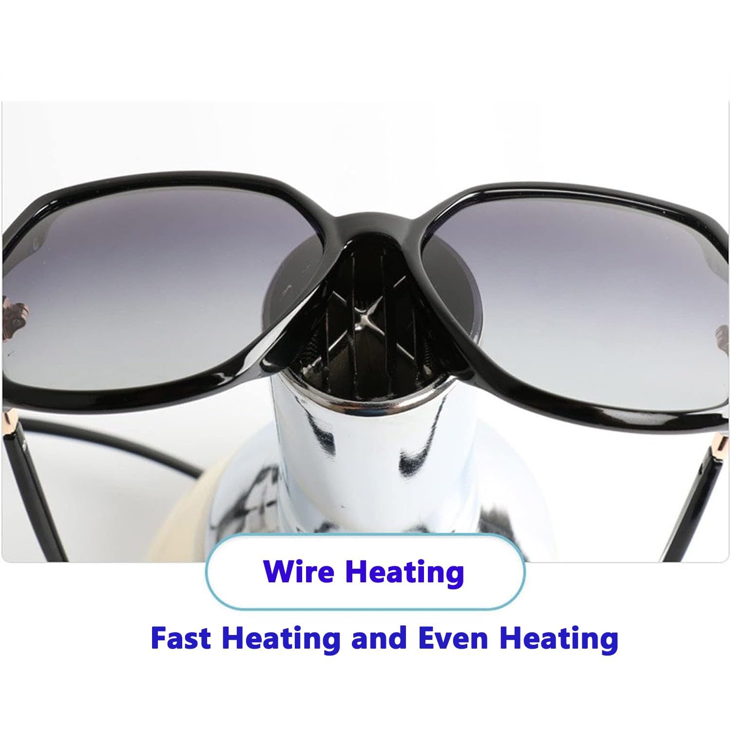 Calentador de Montura de Gafas, ajustador de Calor de Montura de Gafas, Ajuste de Temperatura de 2 Engranajes, para Tienda de óptica, monturas de Gafas no metálicas: Resina/láminas