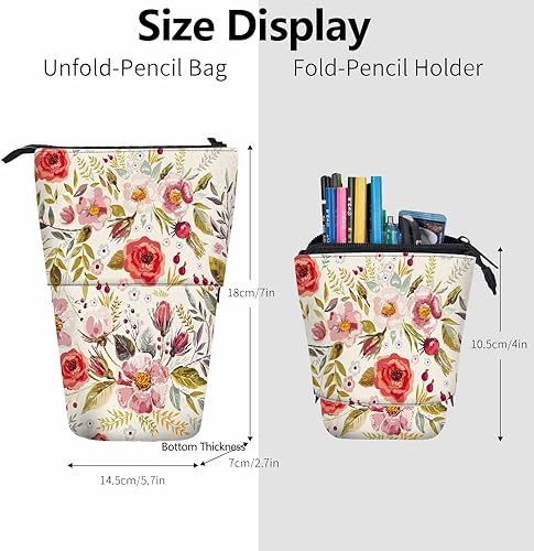 Miniatura 9 de Swono Estuche para lápices de mujer africana, hermoso turbante, ropa antigua, paisaje, sabana, puesta de sol, montañas, estuche de pie, estuche para