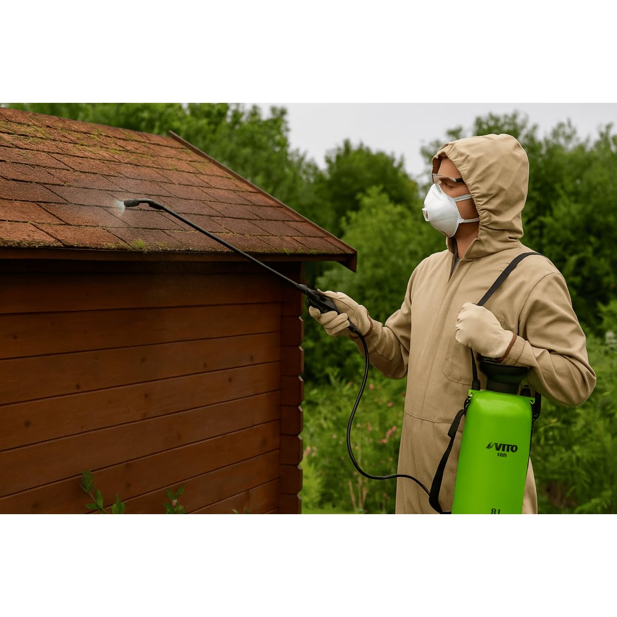 VITO - Pulvérisateur de Jardin 8L Lance 60cm Tuyau 1.20m - Pulvérisateur à Pression Manuelle Spray et Jet - Jardin, désinfection, Nettoyage