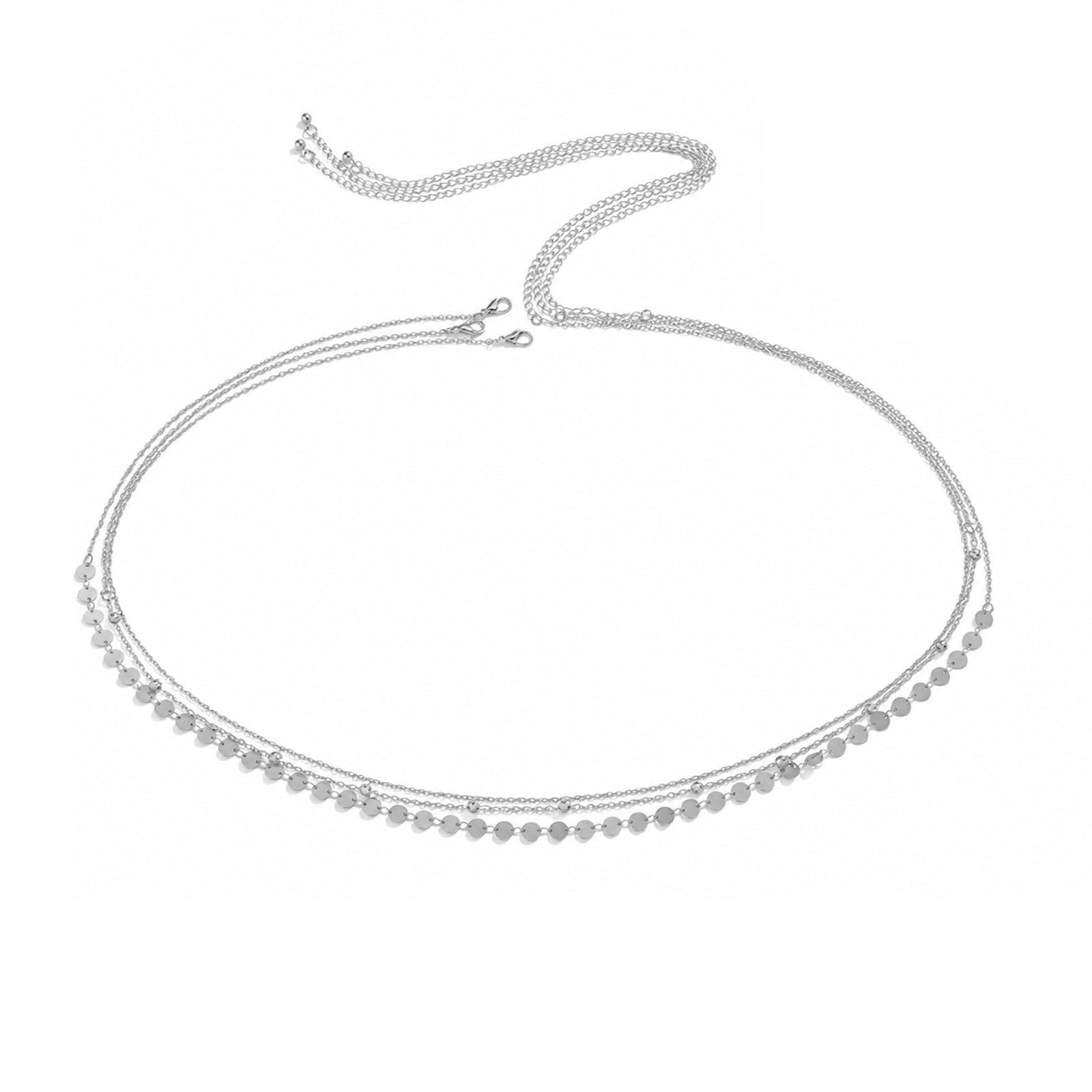 Cadena de Cintura Ajustable para Vientre, Collar de 3 Capas con diseño Vintage, cinturón para Bikini de Verano, joyería de Cuerpo para Mujeres, Regalo Elegante en Caja