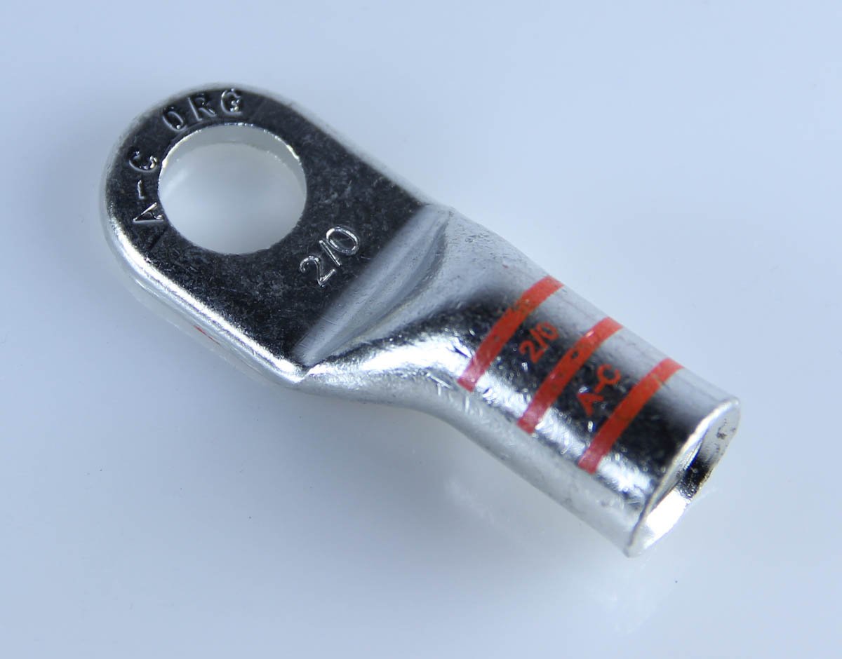 2/0 Ga. 1/2" Stud Heavy Duty Corrosion-Resistant Copper Lugs - (Pack of 5)