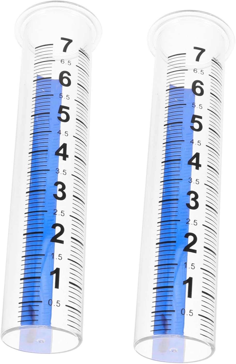 Yardwe 8pcs Rain Gauge Accurate Rain Measuring Tool for Garden and Lawn Plastic Measuring Tube Scale for Outdoor Use and Home Gardening