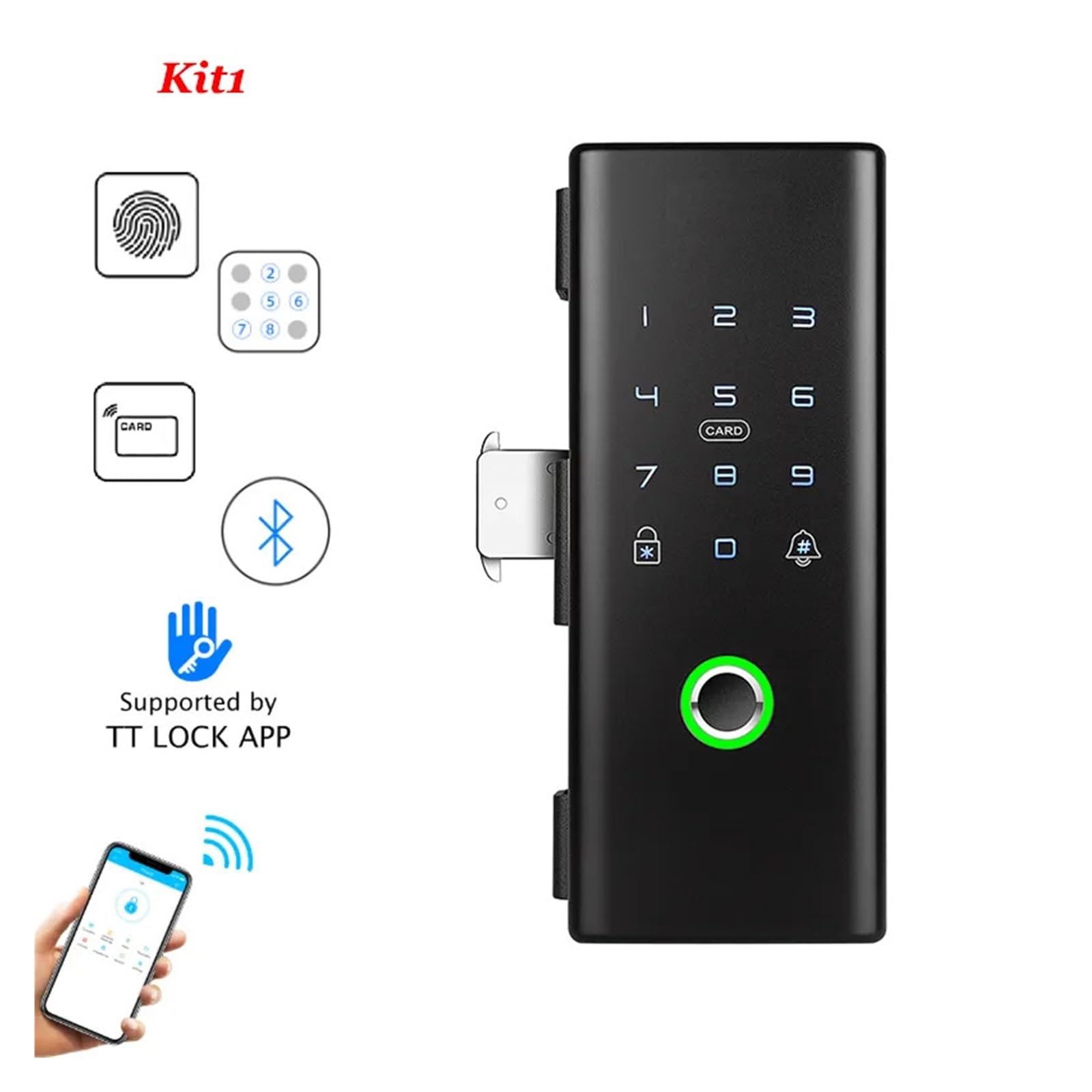 Inteligentny zamek, zamek na linie papilarne, zamek szyfrowy, inteligentny zamek Bluetooth drzwi Wifi Alexa zamek do szklanych drzwi przesuwnych drewniany zamek do drzwi hotelowa blokada na linie papi