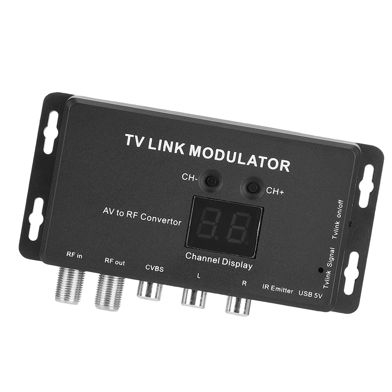 Srliya UHF TV LINK Modulator AV-zu-RF-Konverter mit IR-Extender und Kanalanzeige für Klare Audio-Video-Übertragung