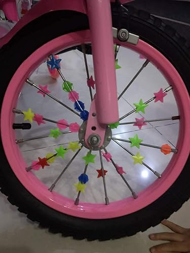 Miniatura 7 de Kit de accesorios de decoración de bicicleta para niñas, cesta de bicicleta tejida a mano, cuentas de radios de rueda de bicicleta para niños, cinta