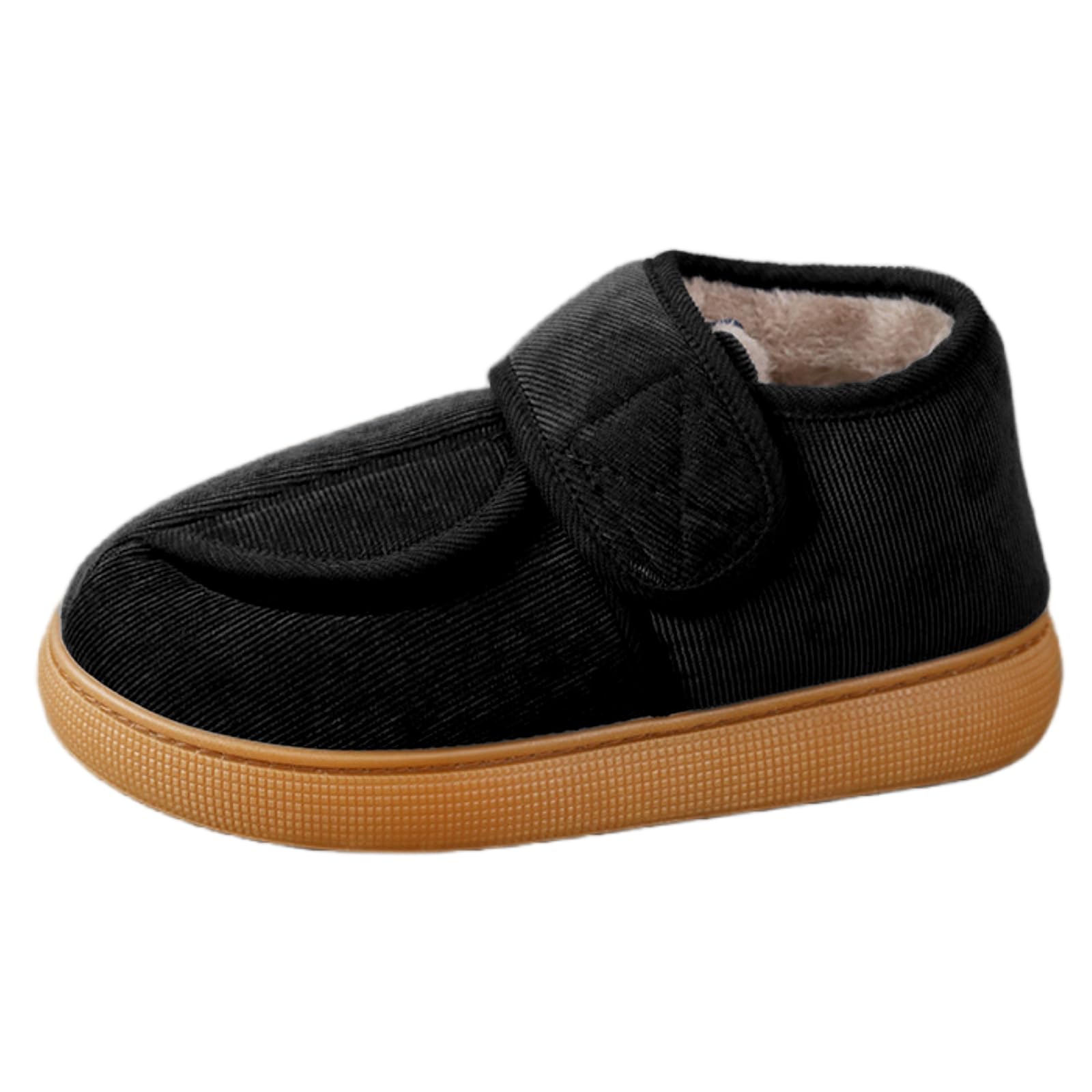 Women Mens Adjustable Closure Diabetic Booties Wide Fit Edema Shoes Cotton Ankle Boots for Elderly Swollen Feet