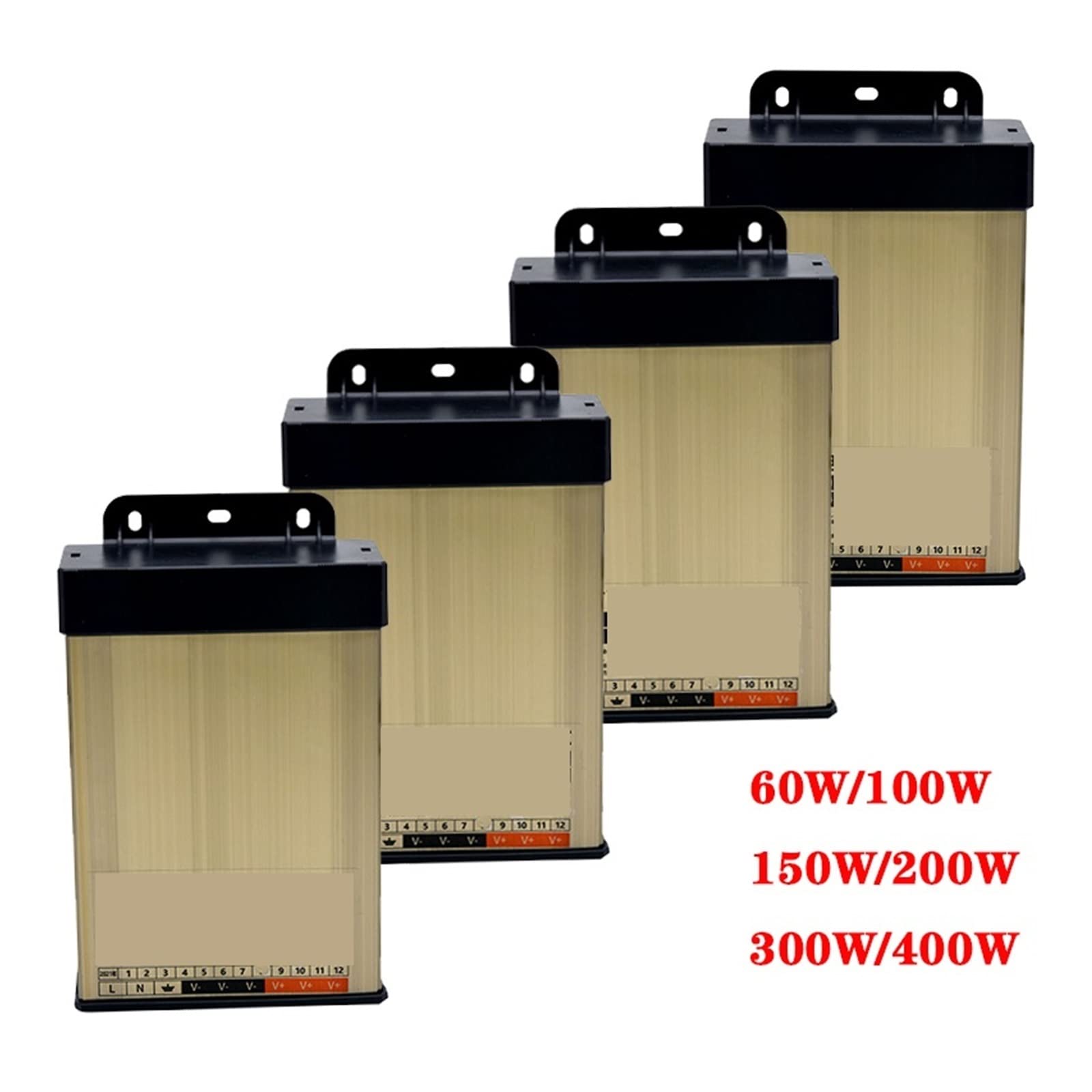 Fuente de alimentación LED Transformador de iluminación Transformateur a Prueba de Lluvia for Exteriores 12v 24v Tira de Fuente de alimentación de conmutación LED Controlador LED(12V200W)