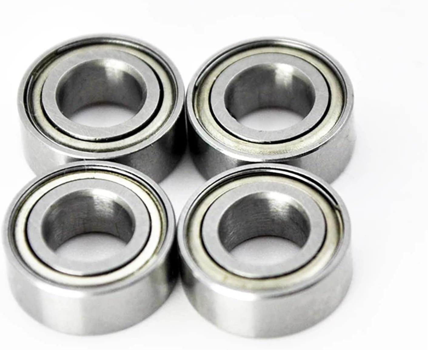 4pcs Miniature Ball Bearings 3x6x2.5 4x7x2.5 4x8x3 5x8x2.5 5x10x4 5x11x4 6x12x4 8x12x3.5 10x15x4 12x18x4mm RC Car Bearing Set(4x12x4mm)