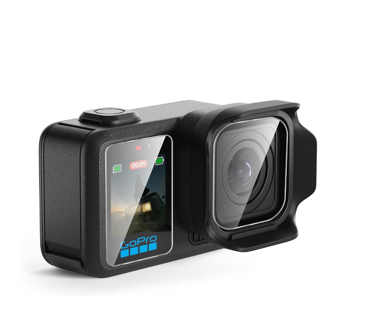 GIOPUEY Vetro Temperato Compatibile con GoPro Mission 1 PRO, 4 Pezzi Pellicola Prottetiva e 2 Pezzi Pellicola Fotocamera, HD, Resistente ai Graffi, Senza Bolle (Transparent)
