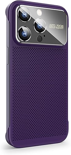 Miniatura 10 de Losin Funda para teléfono con disipación de calor para iPhone 14 Pro Max con ventana de vidrio, protección de lente de cámara, sin marco,