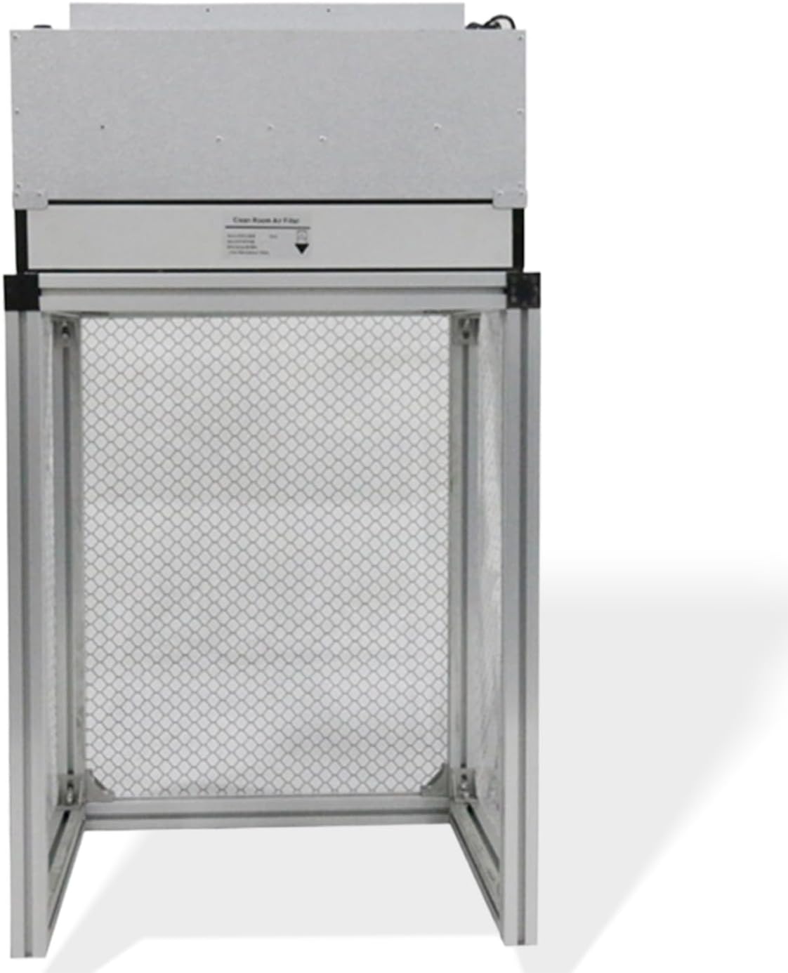 110V Vertical Laminar Fow Hood Clean Bench Clean Room with FFU HEPA for Class 100 / ISO 5 Cleanliness 23.62 * 23.62- Al-blade Fan Air Volume 294-411 cfm