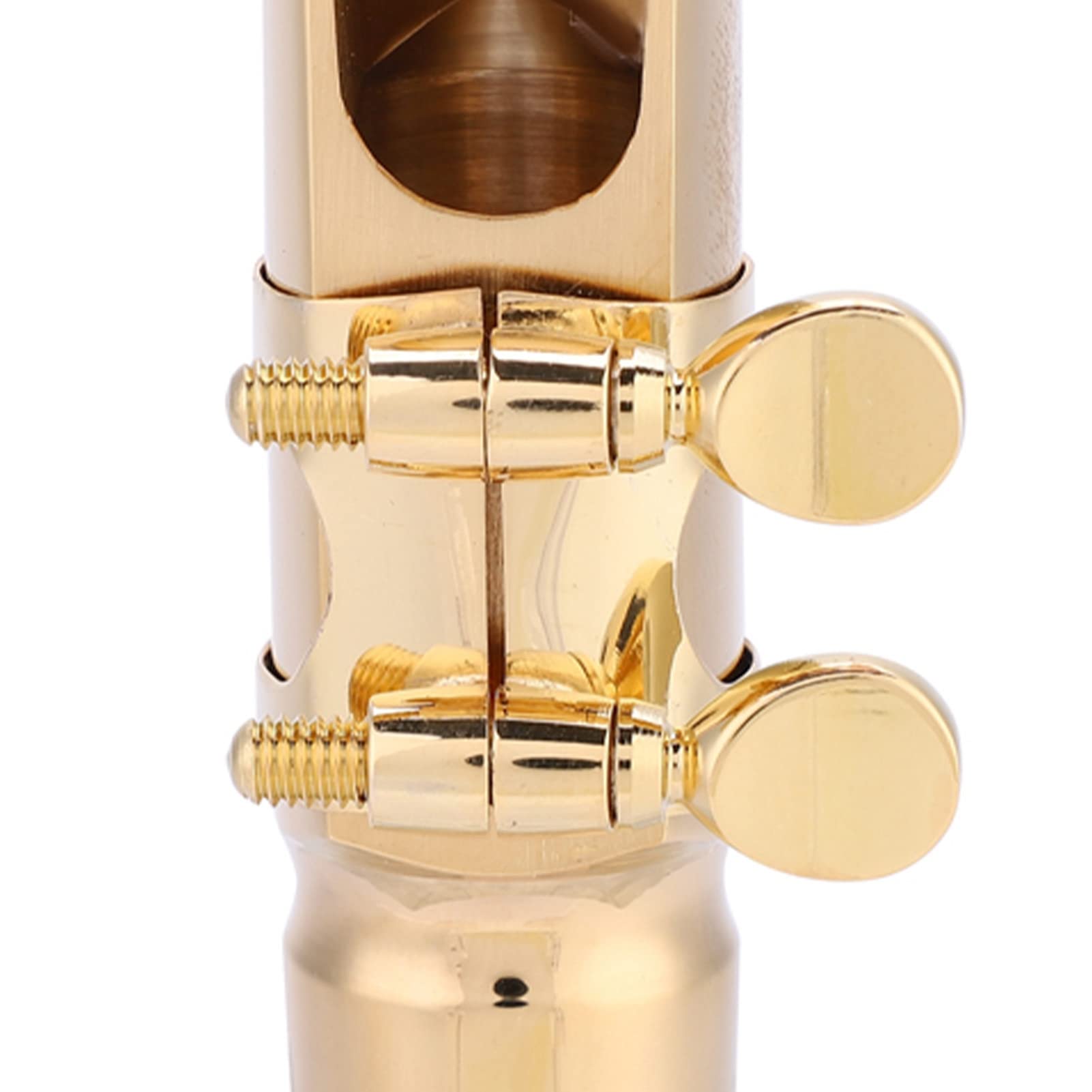 Altsaxophon-Mundstück, Altsaxophon-Mundstück mit Kappe und Pads, Messing-Metall-Eb-Alt-Tenorsaxophon-Mundstück 6C für Saxophon-Profis und Anfänger