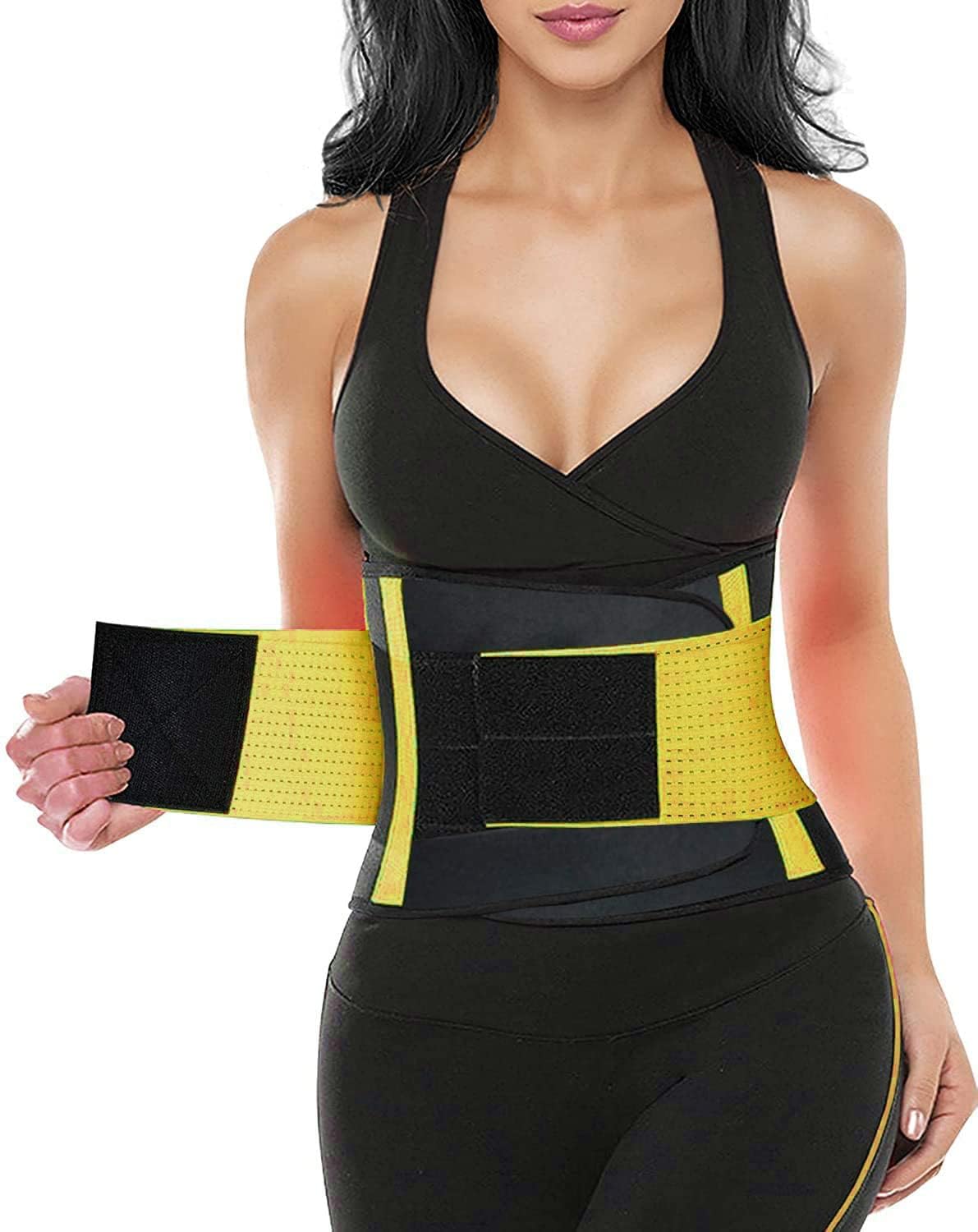 MAKINGTEC Waist Trainer for Women - Back Support Band & Tummy Control Body Shaper, Sweat Weight Loss Shapewear, Workout