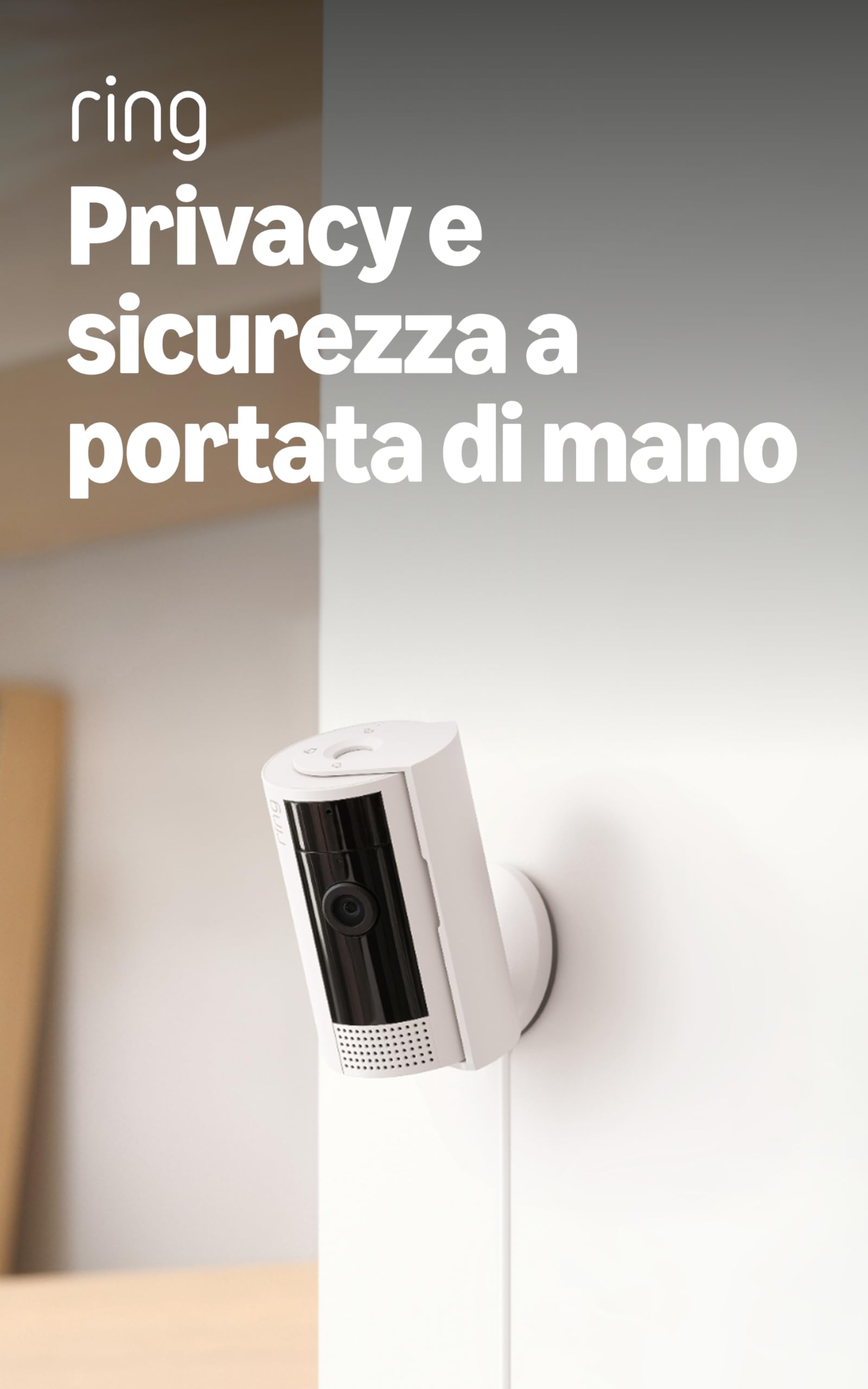 Ring videocamera interna (Indoor Camera 2ª gen.) | Telecamera di sorveglianza per animali domestici | Audio bidirezionale, copertura per la privacy, fai-da-te | Ring Home: 30 gg. prova gratuita