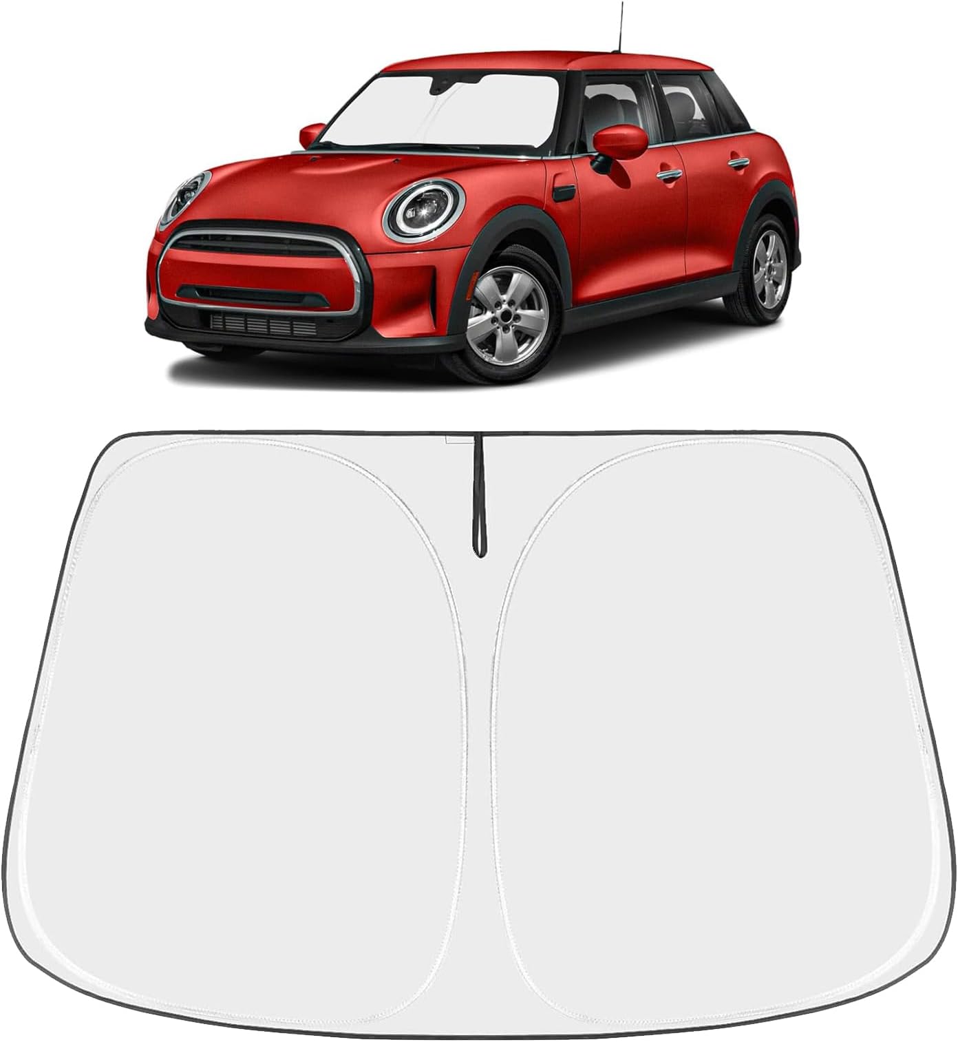 Proadsy 2026 Upgrade Front Windshield Sun Shade Foldable Sunshade Protector Custom Fit 2015-2024 Mini Cooper Cooper S Hardtop 4 Door Accessories