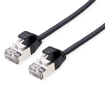 ROLINE U/FTP DataCenter Patch Cable Cat.6A Class EA, LSOH, Slim, Black, 2 m