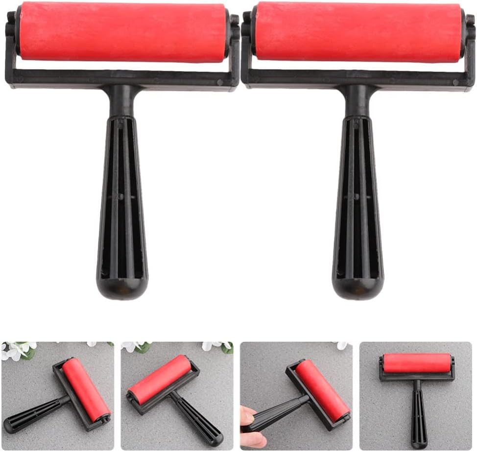 Ciieeo 2pcs Printing Roller Tool for Easy Ink Application Printmaking Stamping and Crafting and Convenient for Smooth Use