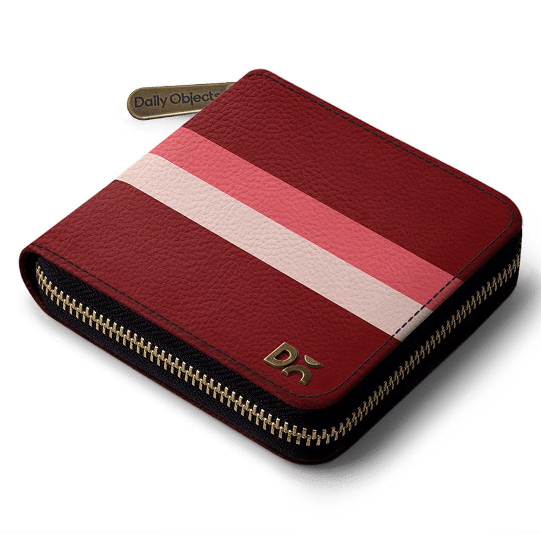 DailyObjects Go Faster Coral Women's Wallet | Vegan Leather | Carefully Handcrafted | Holds up to 8 Cards | Slim and Easy to Fit in Pocket | Coin Pocket with Button Closure - Set of 2 (Combo)