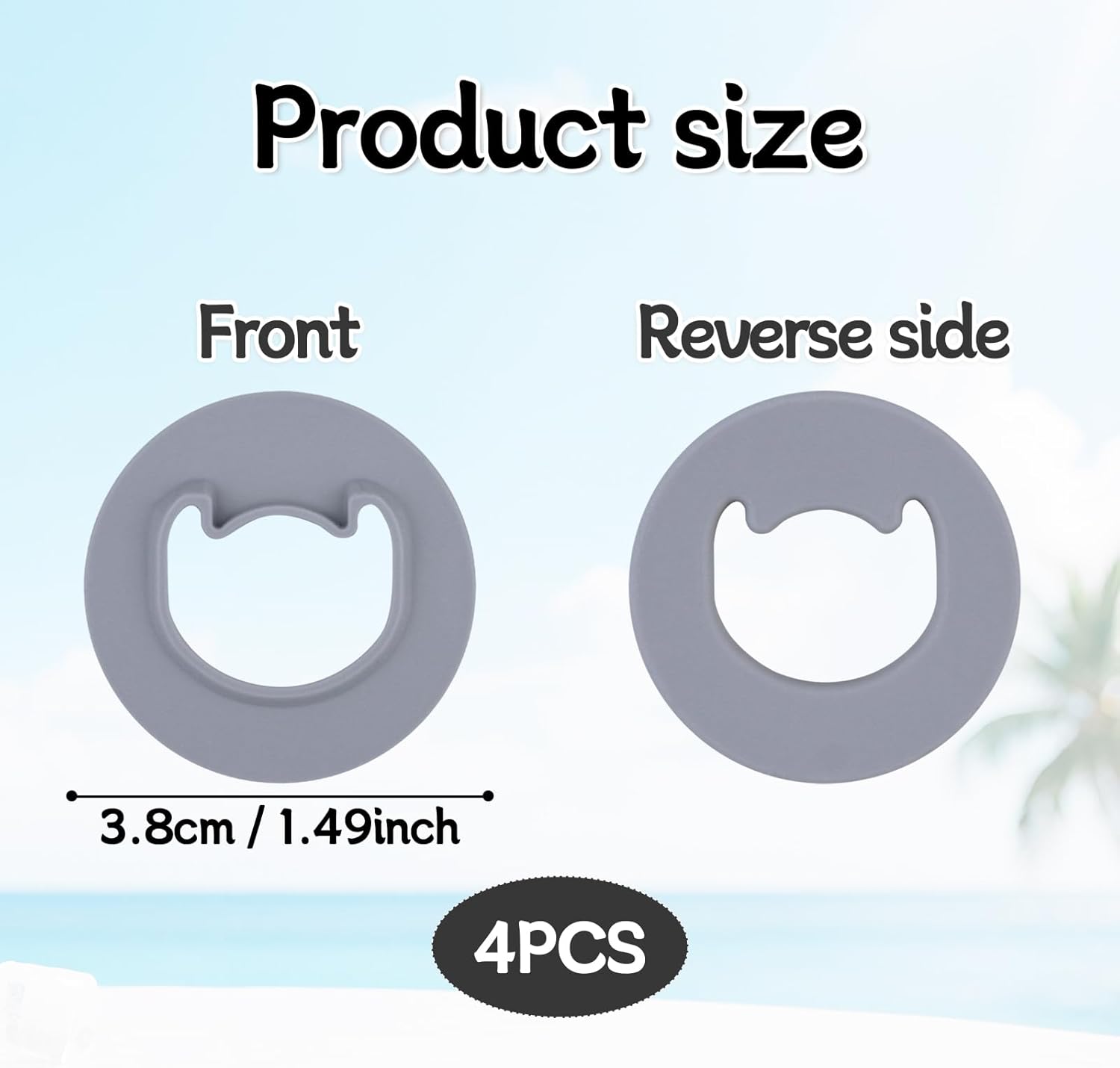 4pcs Replacement Stopper for Owala FreeSip Twist 18oz 24oz,Water Bottle Top Lid Gasket for Owala FreeSip Twist Series Seal Bottle Cap Mouth Stopper Part Accessories (Gray) - Image 2