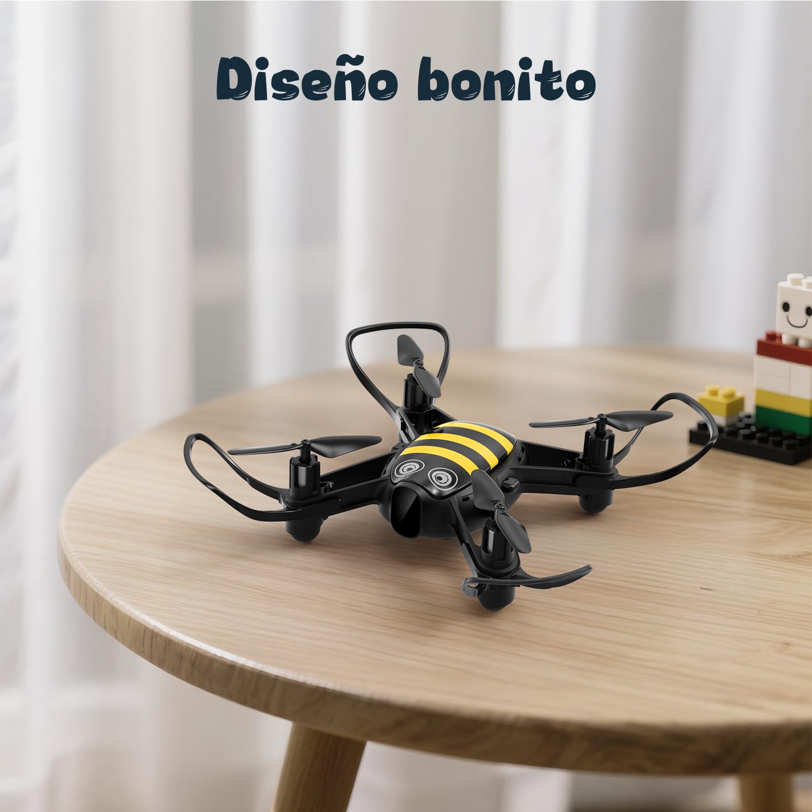 Loolinn | Dron para Regalar a Niños - Diseño Divertido, Fácil de Volar, Seguro para los Niños, Acrobacias de 360°, Cargador con Dos Baterías Incluidas (Idea Regalo)