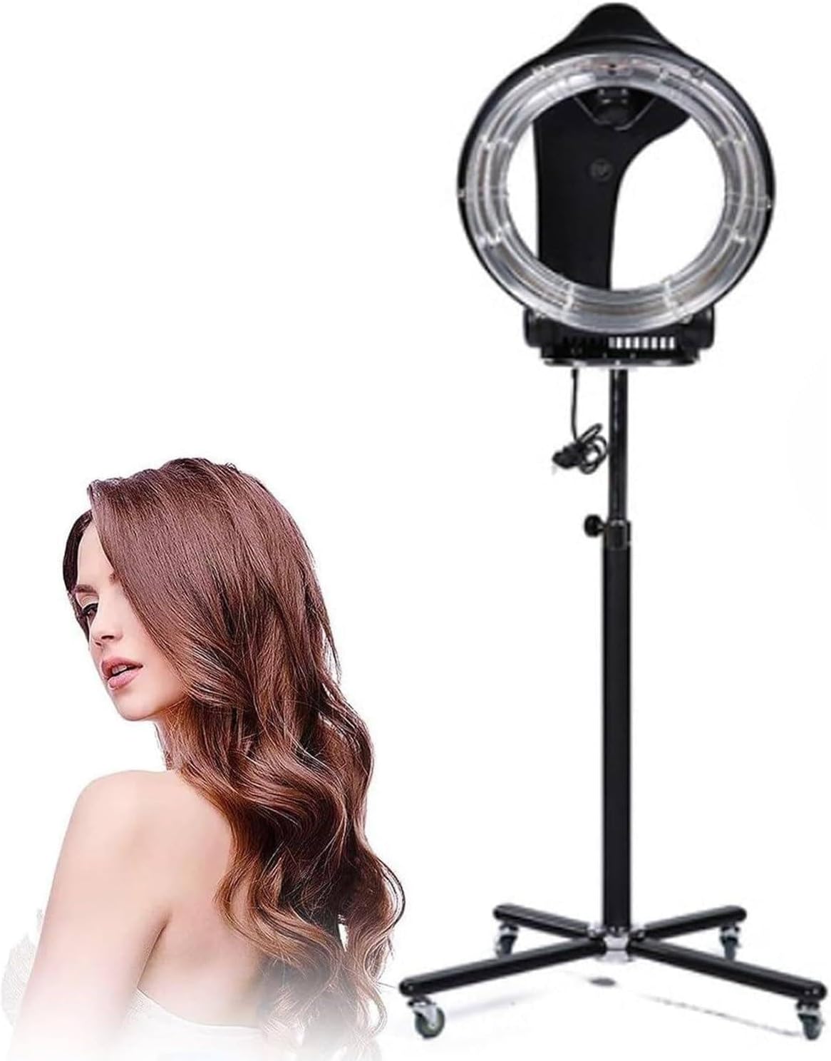 3 in 1 Professional Salon Hair Dryer Wall Mount, 950W/1200W Adjustable Timer & Temperature, Orbiting HD LCD Display, Floor-Standing Hair Spa Color Processor Heater