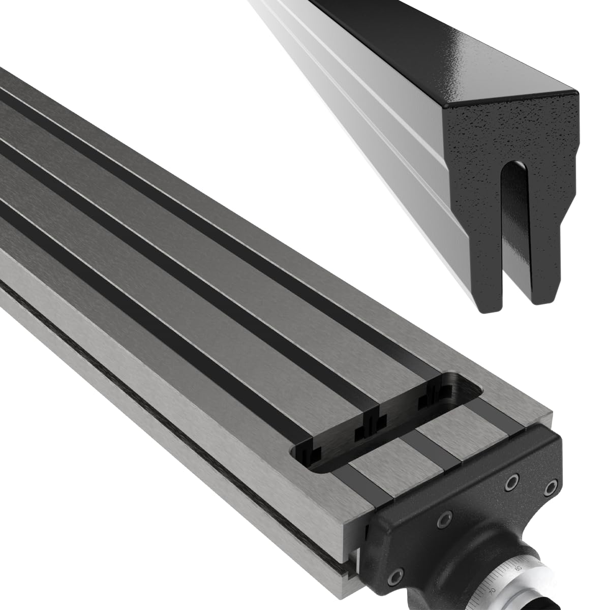 Edge Technology 67-150 - 5/8" T-Slot Cover (Black), High‑Temp Silicone Rubber Extrusion 150", Coolant Resistant, Fits Manual and CNC Milling Machine