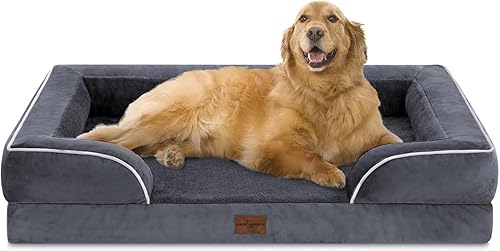 Miniatura 67 de Comfort Expression - Cama ortopédica perros pequeños, 20 x 14 pulgadas, impermeable, espuma soporte cartón de huevo, cojines extraíbles, sofá con