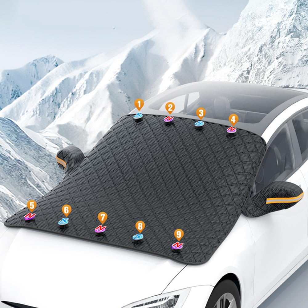 XFEU_sp Car Windscreen Cover For Nissan Qashqai 2016-2023 2024 2025, Magnetic Front Window Ice Cover, Windscreen Frost Protector, Ice Protection Foils, Snow Cover Anti-Dust Anti-Uv