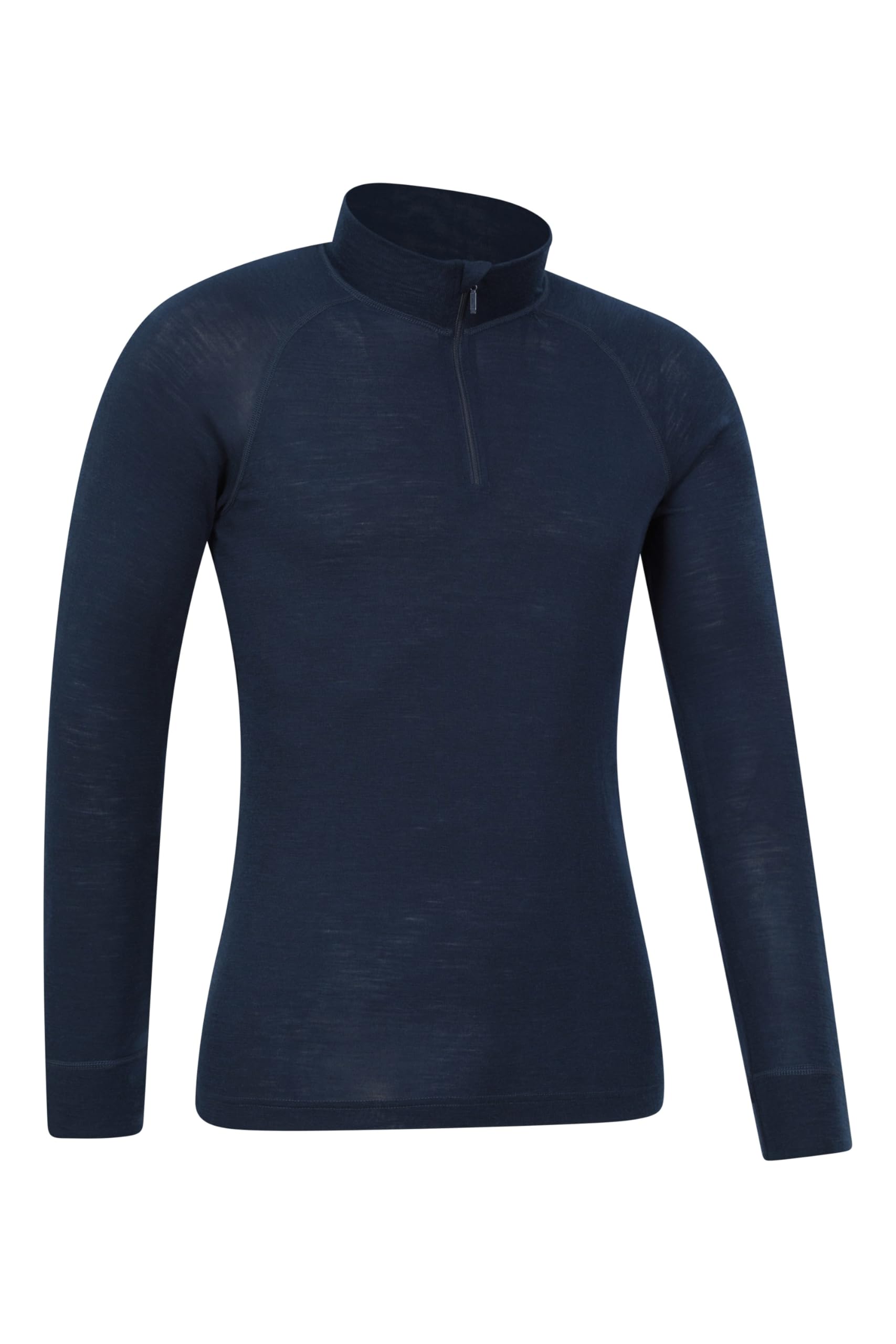 Mountain Warehouse Merino Mens Long Sleeved Thermal Baselayer Top - Lightweight, Breathable & Quick Wicking Jumper with Half Zip - for Walking & Hiking