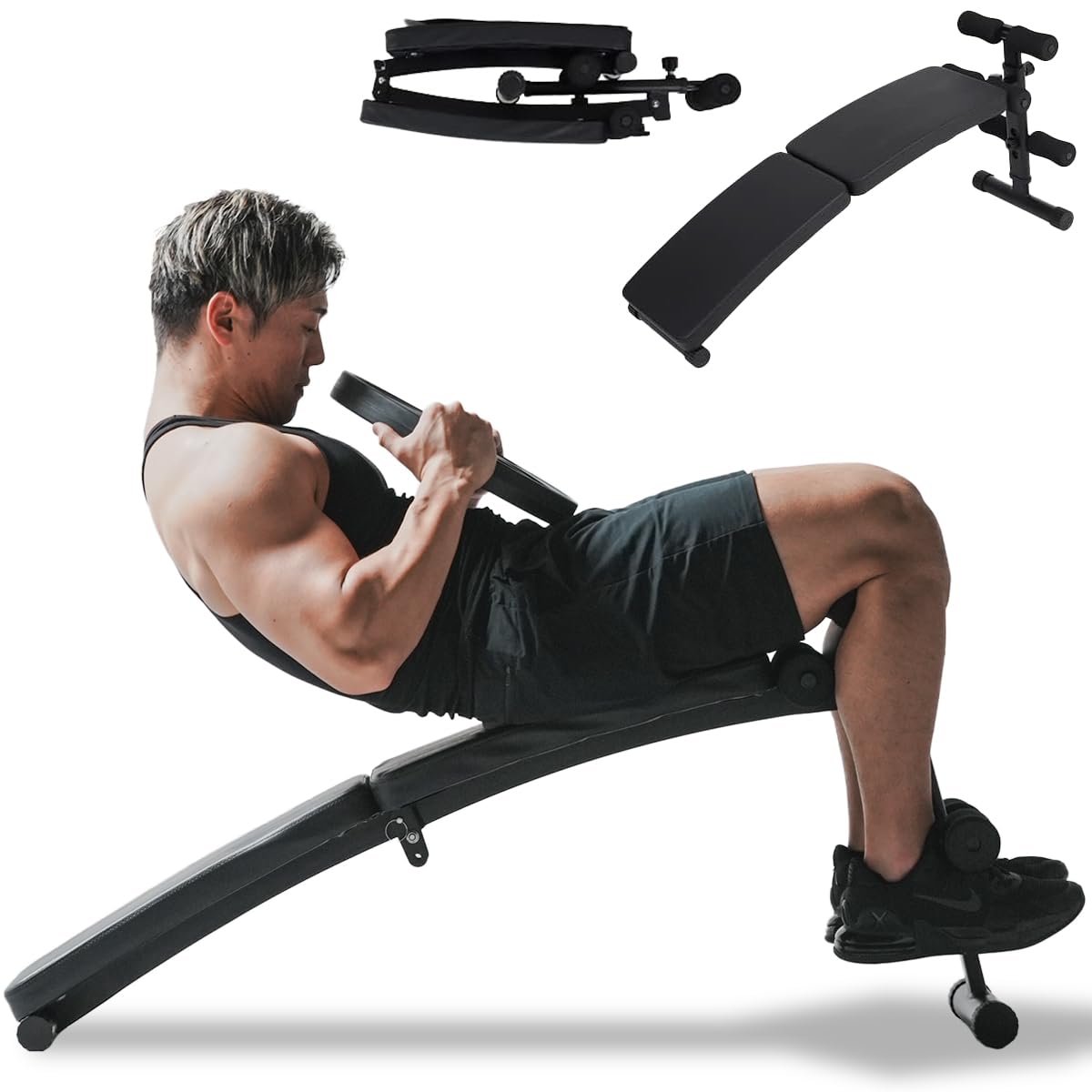 Amazon.co.jp: [リーディングエッジ] カーブベンチ 腹筋ベンチ