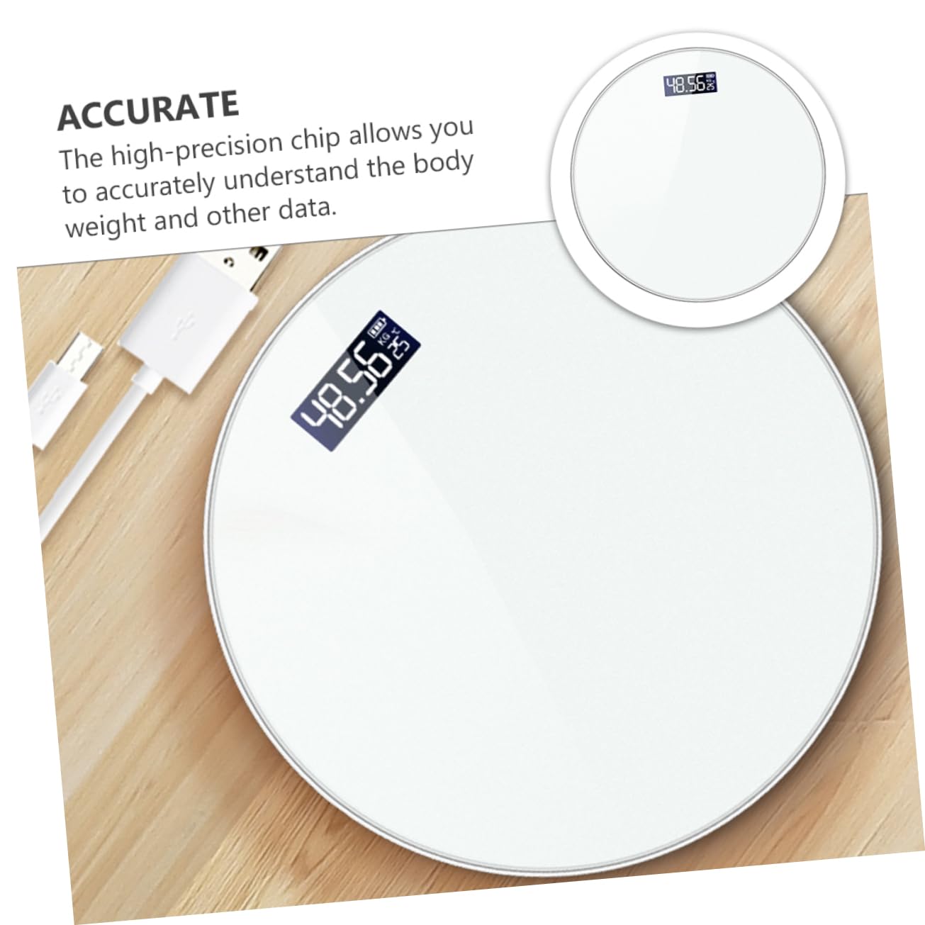 Báscula De Peso Corporal De Precisión Báscula De Salud Duradera Vidrio Templado Abs