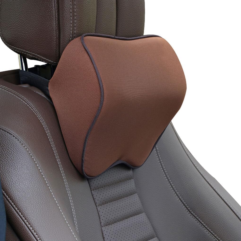 DBRTGCZZS Car Neck Support Pillow for Toyota Prius XW50 XW30 / 5.Gen 2003-2025, Soft Car Neck Pillows Relieving Neck Fatigue Car Headrest Pillows,Brown