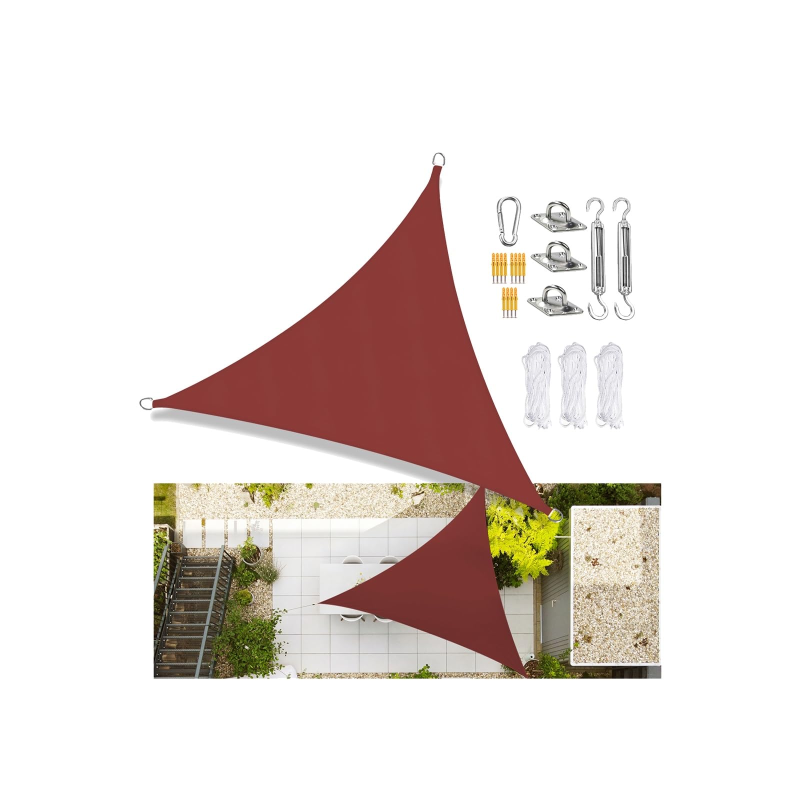 Toile d'ombrage imperméable en tissu Oxford haut de gamme pour extérieur