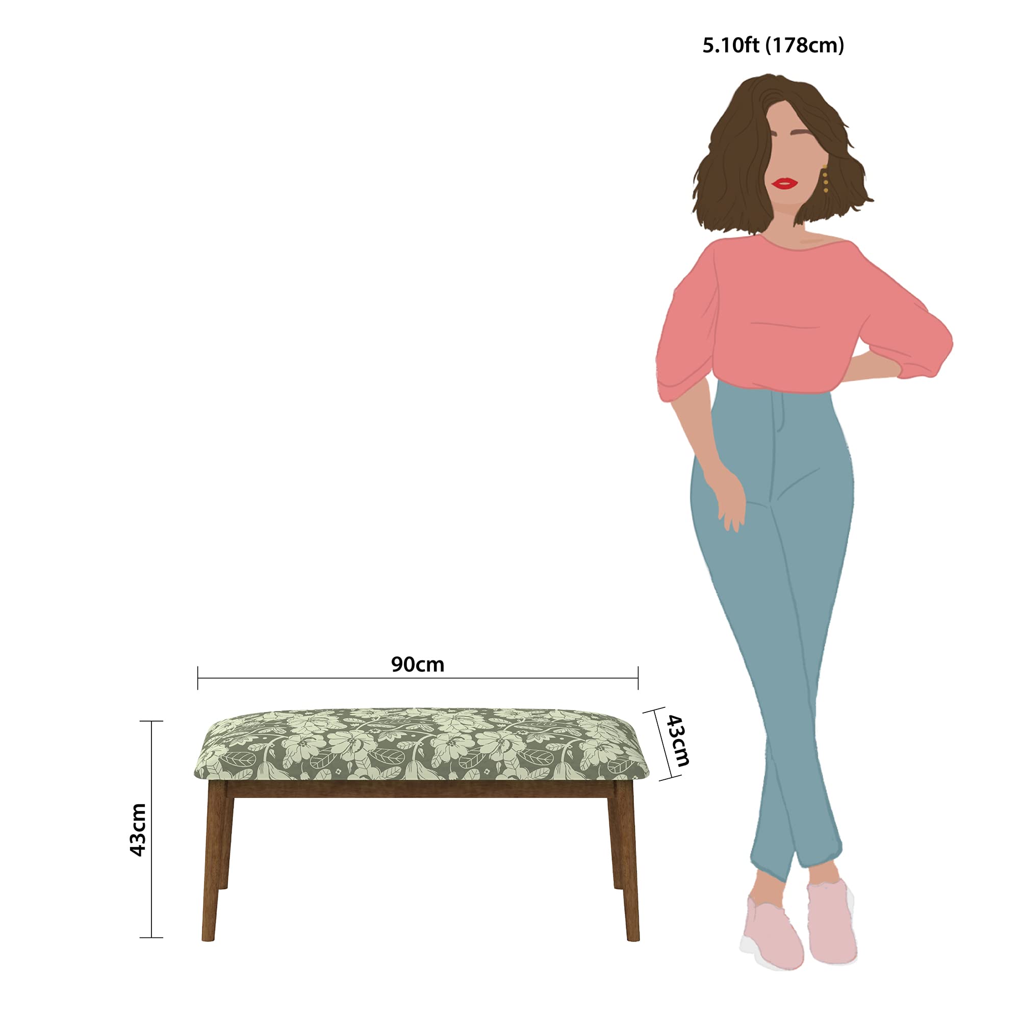 Chumbak Jodhpur Bench - Grey's Garden (2 Seater Bench, Sheesham Wood, Grey) - Image 2 thumbnail