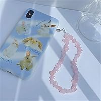 Vista 2 de Fuqimanman2020 Correa de muñeca con dije de cristal natural para teléfono celular para mujeres y niñas