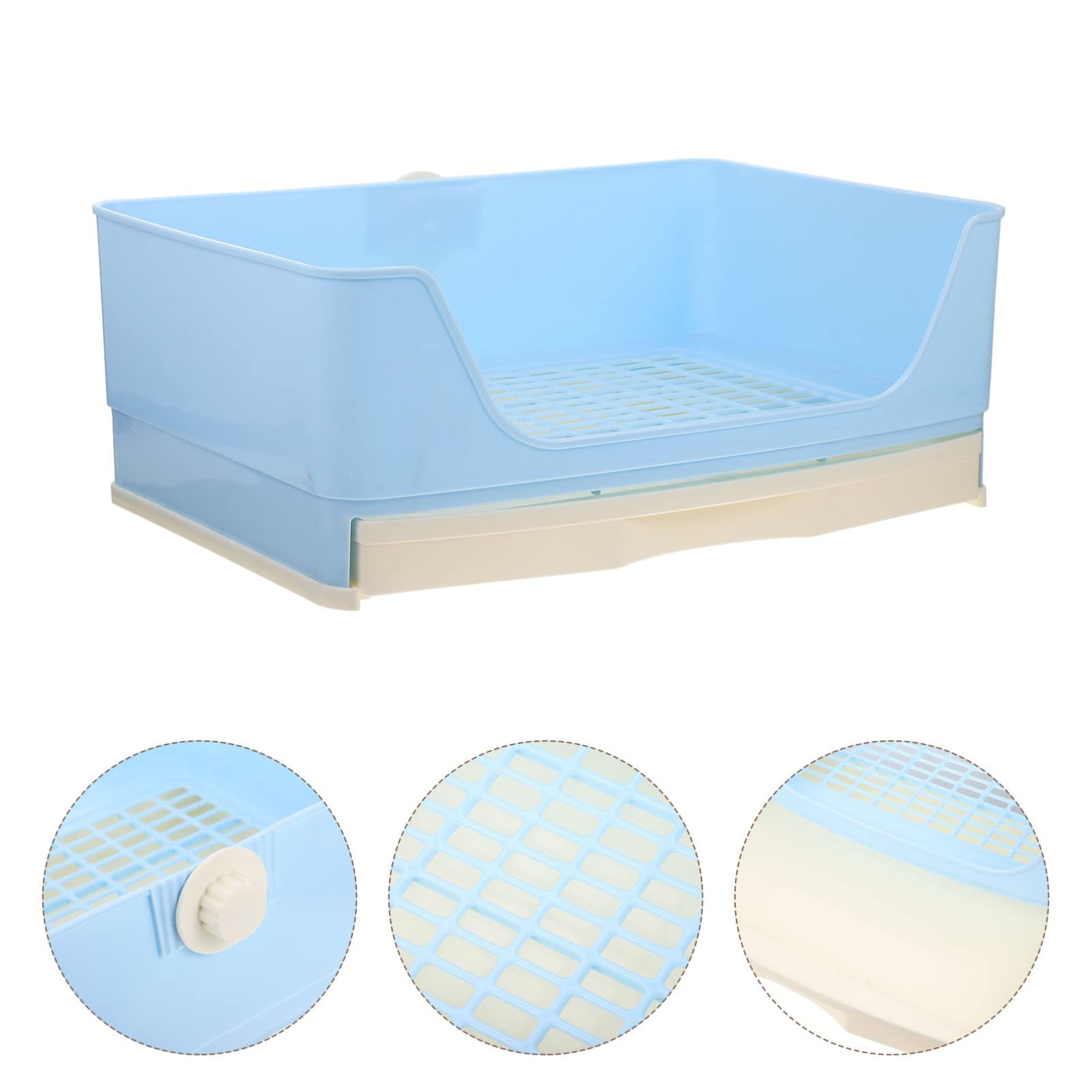 Happyyami Lettiera per Conigli in Plastica, Vasino per Cavia e Criceto, Antiodore e Antiperdita, per Giardini e Parchi