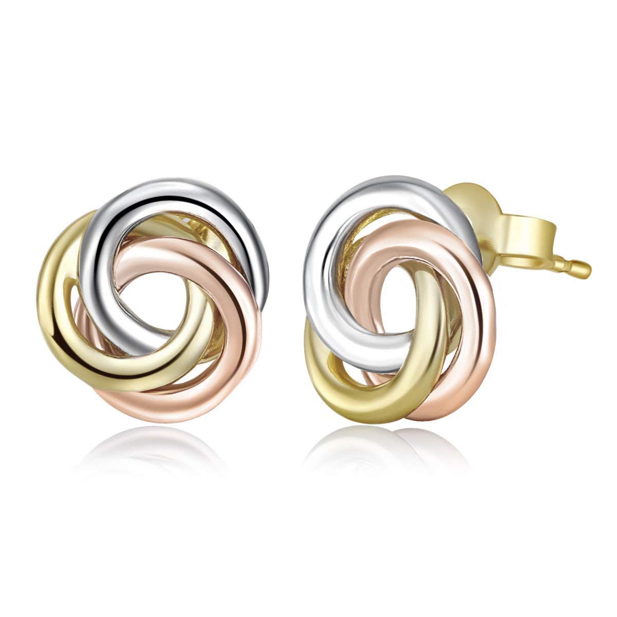 Amazon.com: Genuine 14k Tri-tone Gold 8mm Triple Row Love
